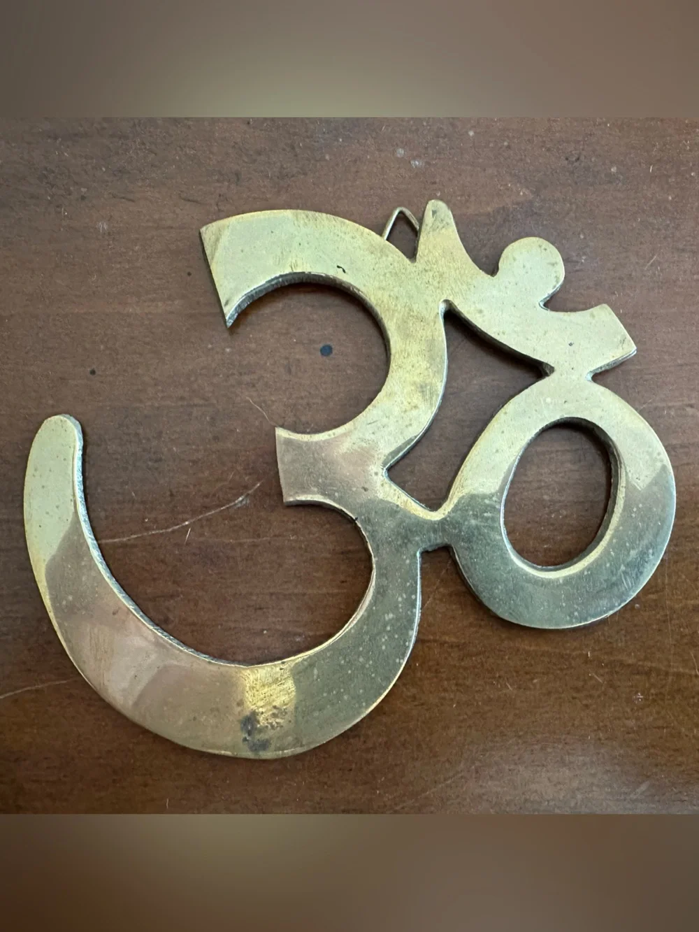 Solid Brass Om Wall Accent Home Wall Decor Sacred Om Brass Made in India